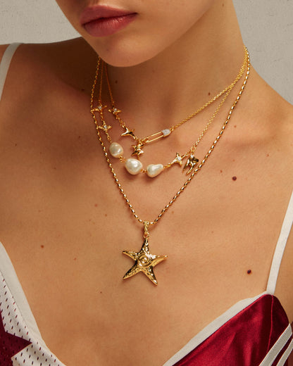 Gold Starfish Necklace